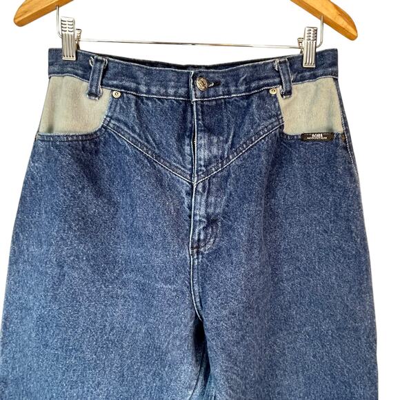 Ozark Mountain Jean Co. Vintage Women’s USA‎ High Rise Bareback Blue Jeans 13/14 - Picture 3 of 7